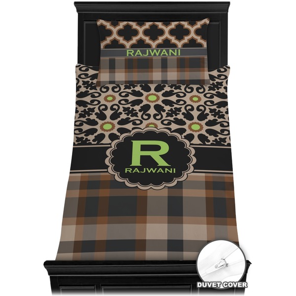 Moroccan Mosaic & Plaid Bedding Set (Twin) - Duvet