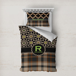 Moroccan Mosaic & Plaid Duvet Cover Set - Twin XL (Personalized)