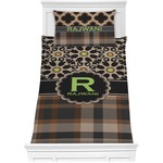 Moroccan Mosaic & Plaid Comforter Set - Twin (Personalized)