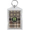 Moroccan Mosaic & Plaid Bling Keychain (Personalized)