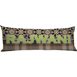 Moroccan Mosaic & Plaid Body Pillow Case (Personalized)