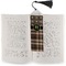 Moroccan Mosaic & Plaid Bookmark with tassel - In book