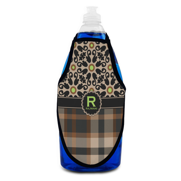 Moroccan Mosaic & Plaid Bottle Apron - Soap - FRONT
