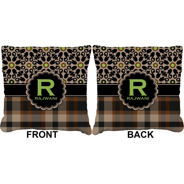 Moroccan Mosaic & Plaid Burlap Pillow Approval