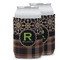 Moroccan Mosaic & Plaid Can Cooler (12 oz) w/ Name and Initial