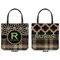 Moroccan Mosaic & Plaid Canvas Tote - Front and Back