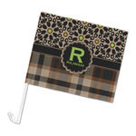 Moroccan Mosaic & Plaid Car Flag - Large (Personalized)