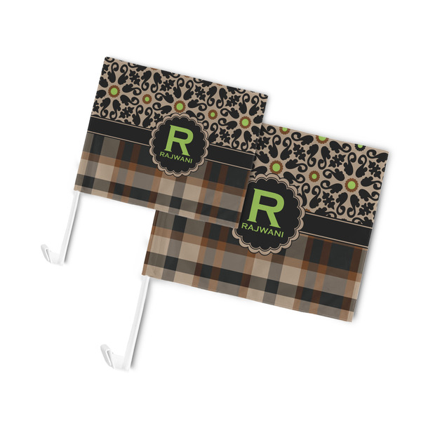 Moroccan Mosaic & Plaid Car Flags - PARENT MAIN (both sizes)