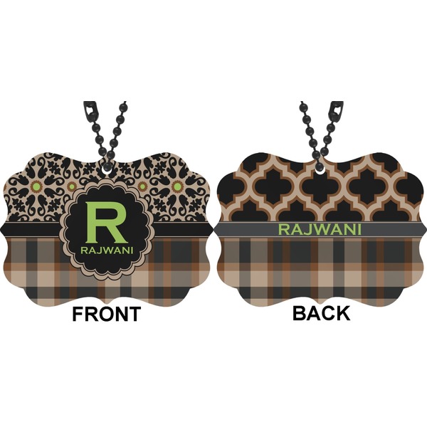 Moroccan Mosaic & Plaid Car Ornament (Approval)