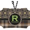 Moroccan Mosaic & Plaid Rear View Mirror Ornament (Personalized)