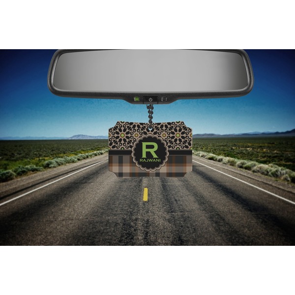 Moroccan Mosaic & Plaid Car Ornament - Berlin (Road)