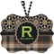 Moroccan Mosaic & Plaid Rear View Mirror Decor (Personalized)