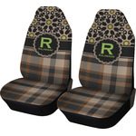 Moroccan Mosaic & Plaid Car Seat Covers (Set of Two) (Personalized)