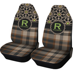 Moroccan Mosaic & Plaid Car Seat Covers (Set of Two) (Personalized)