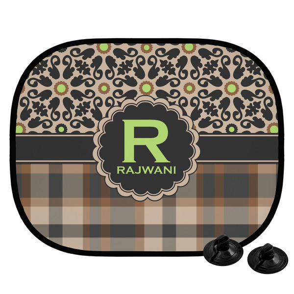 Custom Moroccan Mosaic & Plaid Car Side Window Sun Shade (Personalized)