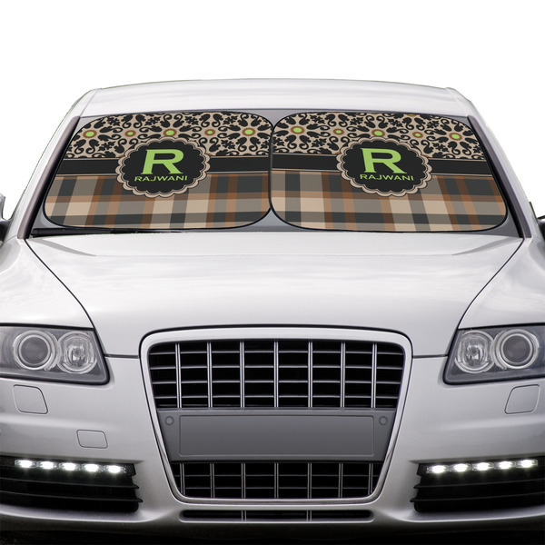 Moroccan Mosaic & Plaid Car Sun Shades - IN CONTEXT