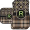 Moroccan Mosaic & Plaid Car Floor Mats Set - 2 Front & 2 Back (Personalized)