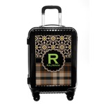 Moroccan Mosaic & Plaid Carry On Hard Shell Suitcase (Personalized)