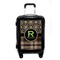 Moroccan Mosaic & Plaid Carry On Hard Shell Suitcase - Front