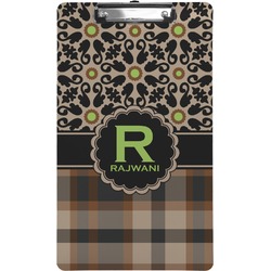 Moroccan Mosaic & Plaid Clipboard (Legal Size) (Personalized)