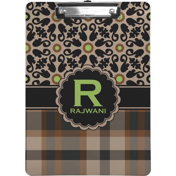 Custom Moroccan Mosaic & Plaid Clipboard (Personalized)
