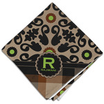Moroccan Mosaic & Plaid Cloth Dinner Napkin - Single w/ Name and Initial