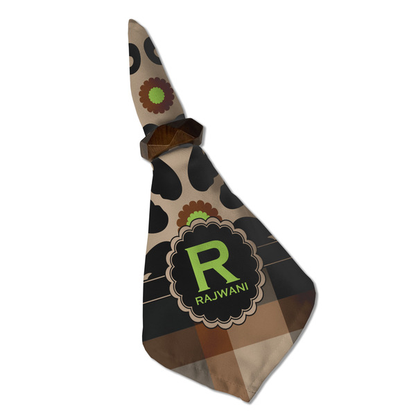 Moroccan Mosaic & Plaid Cloth Napkins - Personalized Dinner (Folded in Ring) (MAIN)