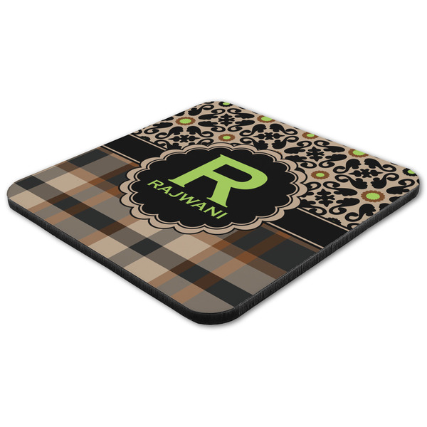 Moroccan Mosaic & Plaid Coaster Set - FLAT (one)