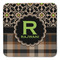 Moroccan Mosaic & Plaid Coaster Set - FRONT (one)