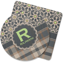 Moroccan Mosaic & Plaid Rubber Backed Coaster (Personalized)