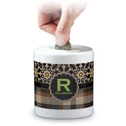 Moroccan Mosaic & Plaid Coin Bank (Personalized)