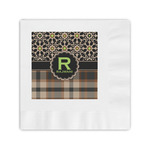 Moroccan Mosaic & Plaid Coined Cocktail Napkins (Personalized)