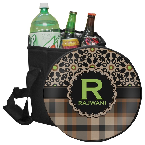 Custom Moroccan Mosaic & Plaid Collapsible Cooler & Seat (Personalized)