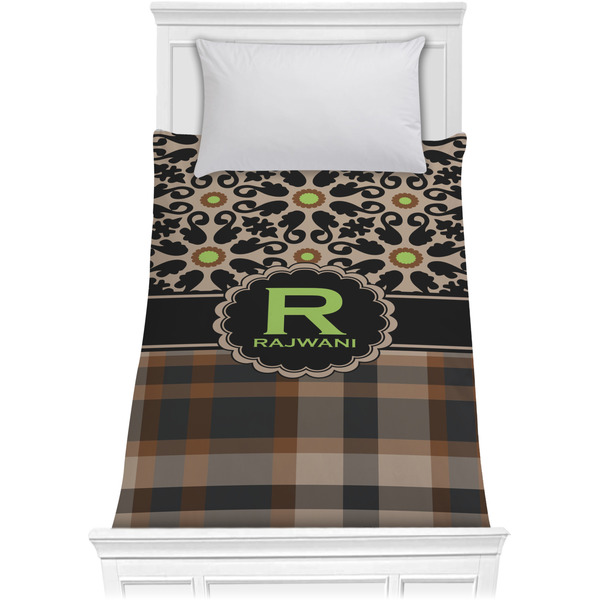 Moroccan Mosaic & Plaid Comforter (Twin)