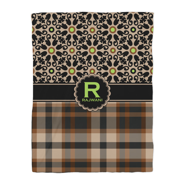 Moroccan Mosaic & Plaid Comforter - Twin - Front