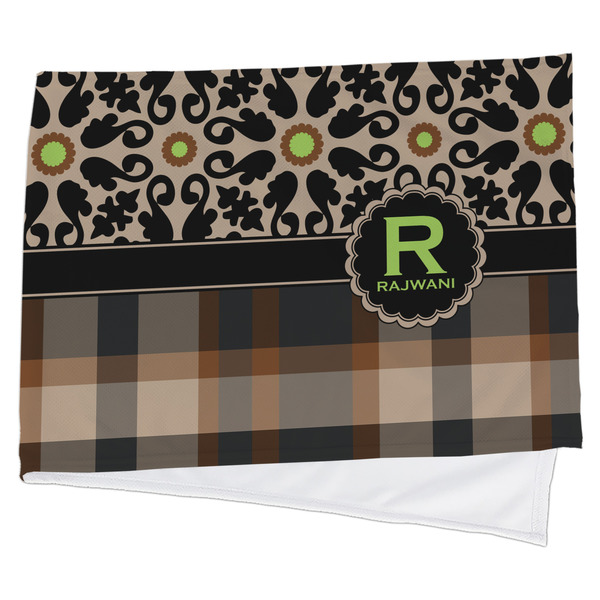 Custom Moroccan Mosaic & Plaid Cooling Towel (Personalized)