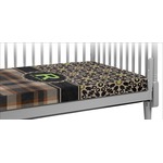 Moroccan Mosaic & Plaid Crib Fitted Sheet (Personalized)