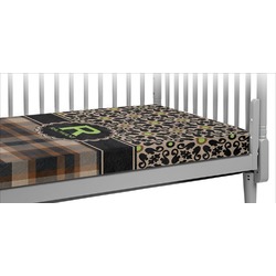 Moroccan Mosaic & Plaid Crib Fitted Sheet (Personalized)