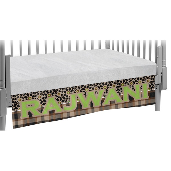 Custom Moroccan Mosaic & Plaid Crib Skirt (Personalized)