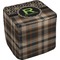 Moroccan Mosaic & Plaid Cube Poof Ottoman (Top)