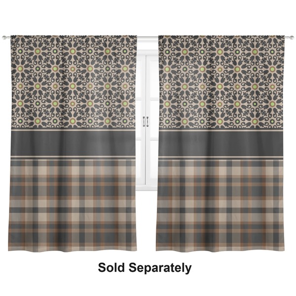 Custom Moroccan Mosaic & Plaid Curtain Panel - Custom Size