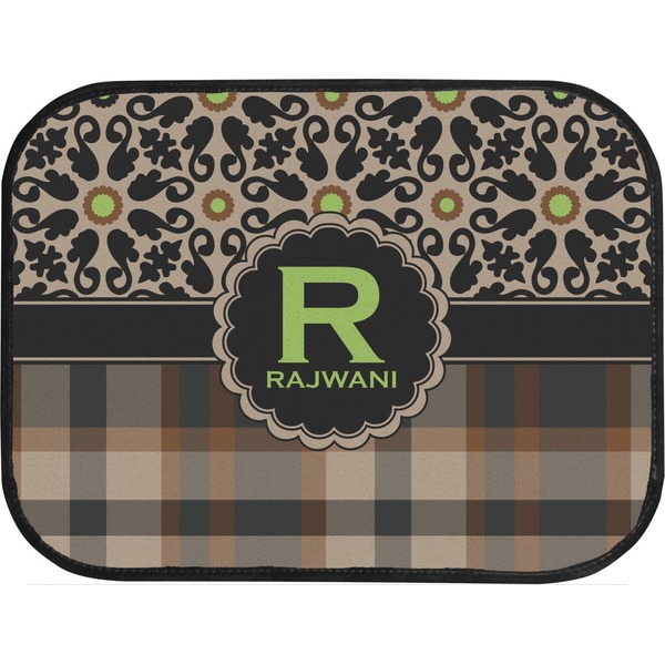 Moroccan Mosaic & Plaid Custom Car Floor Mats (Back Seat)