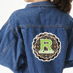 Moroccan Mosaic & Plaid Large Custom Shape Patch - 2XL (Personalized)