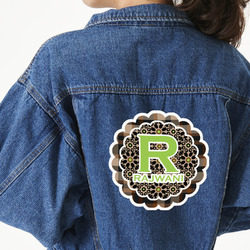 Moroccan Mosaic & Plaid Twill Iron On Patch - Custom Shape - 2XL - Set of 4 (Personalized)
