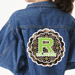 Moroccan Mosaic & Plaid Twill Iron On Patch - Custom Shape - 3XL - Set of 4 (Personalized)