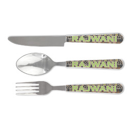 Moroccan Mosaic & Plaid Cutlery Set (Personalized)