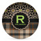 Moroccan Mosaic & Plaid Microwave Safe Plastic Plate - Composite Polymer (Personalized)