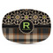Moroccan Mosaic & Plaid Plastic Platter - Microwave & Oven Safe Composite Polymer (Personalized)