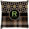 Moroccan Mosaic & Plaid Decorative Pillow Case (Personalized)