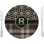 Moroccan Mosaic & Plaid 10" Glass Lunch / Dinner Plates - Single or Set (Personalized)